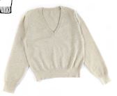 W7S75 fest gestrickter V-Neck Sweater
