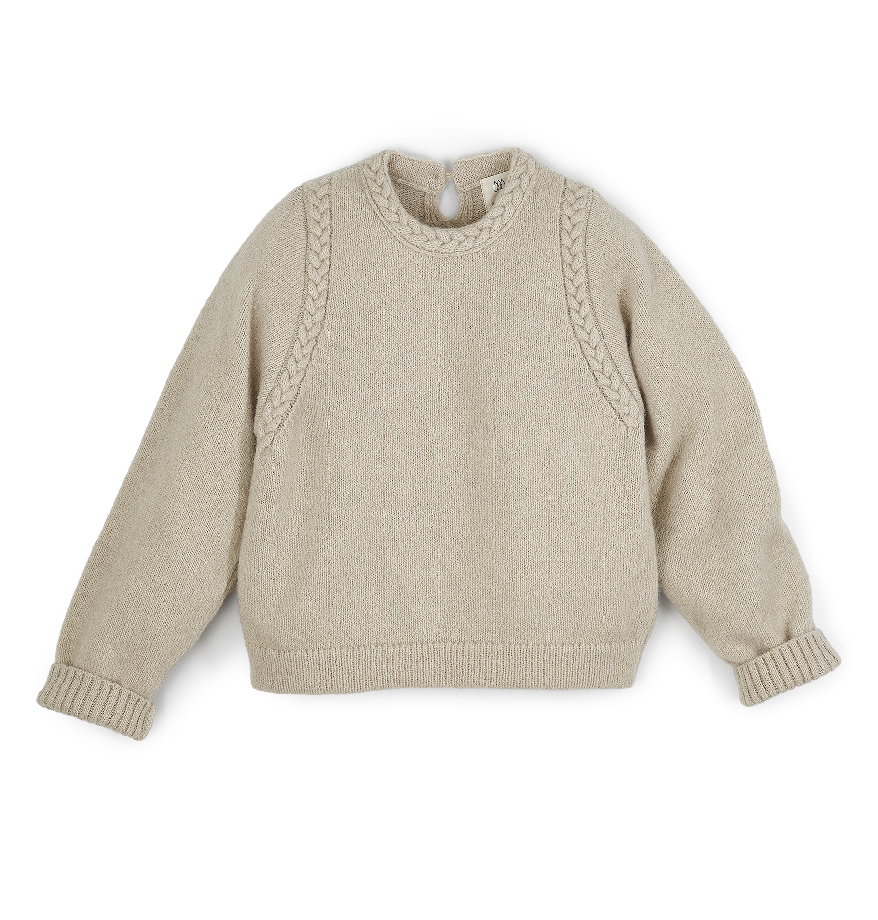 W7S12 Sweater mit Flechtdetails