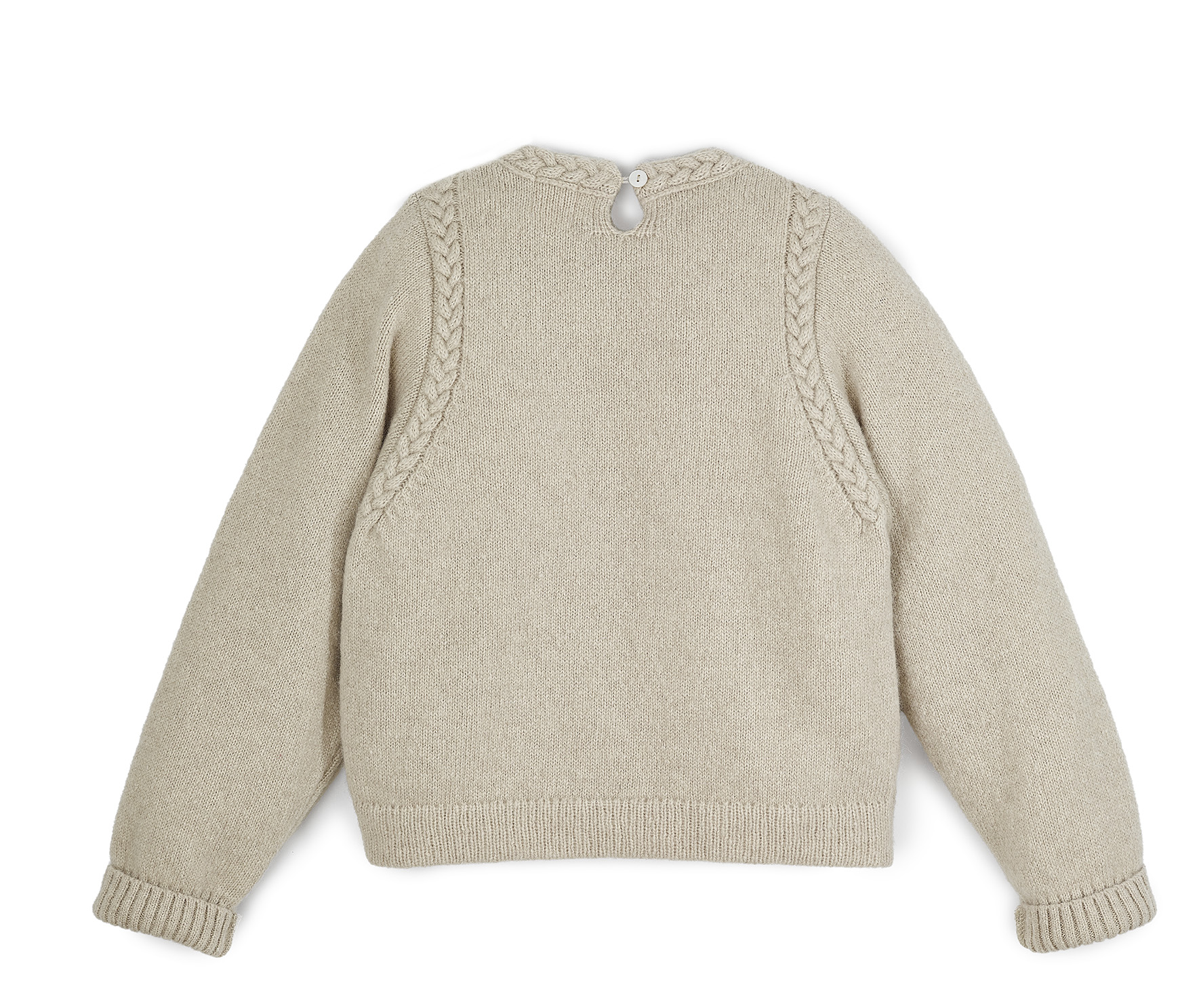 W7S12 Sweater mit Flechtdetails