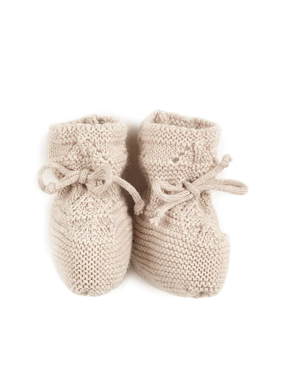K8S50 Grobstrick Babyschühchen zum Binden
