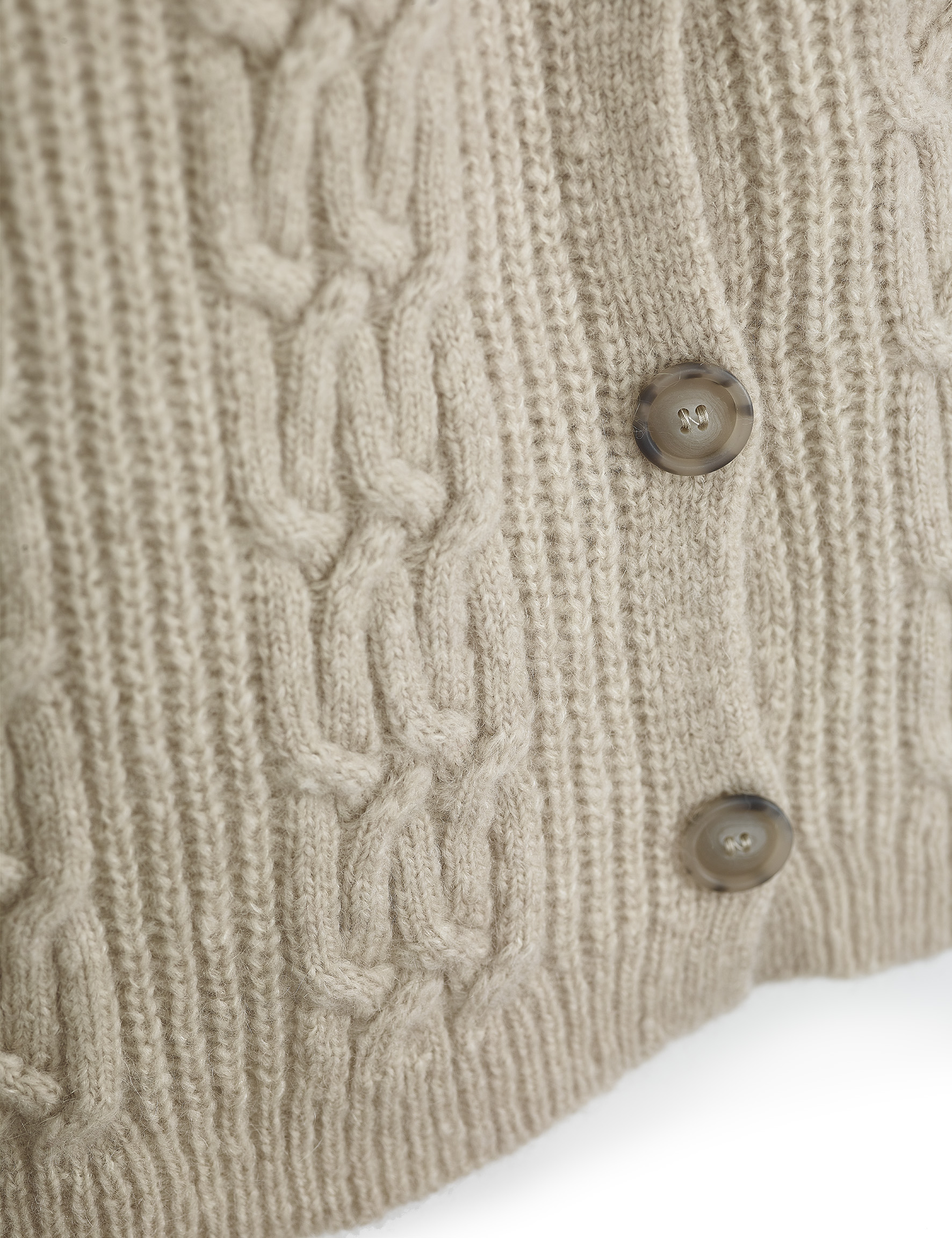 W7S11 Cardigan mit Flechtdetails